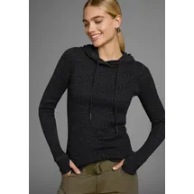 KangaROOS Kapuzenpullover Zopf-Strick-Design Grau/Schwarz 48/50