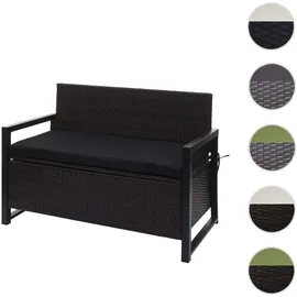 MCW MCW-F39 2er Sitzbank 160 x 60 x 85 cm Braun/Schwarz