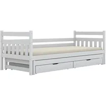 OEM Kinderbett David 90 x 190 cm Kiefer massiv weiß