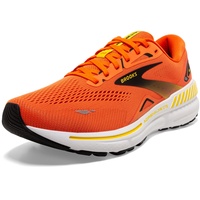 Brooks Adrenaline Gts 23 Sneaker, Red Orange/Black/Yellow, 42.5 EU