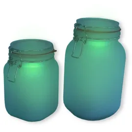 colourliving LED Solarleuchte Einmachgläser Solar Tischleuchte outdoor 2er Set