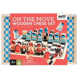 Chronicle Books On the Move Wooden Chess Set