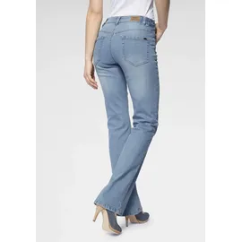Arizona Bootcut-Jeans »Bund mit seitlichem Gummizugeinsatz«, hohe Leibhöhe, Bootcut, mit Stretch, klassischer 5-Pocket-Style, Gr. 23 - L Gr, bleached, , 42712333-23 K + L Gr