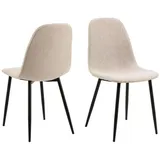 VCM Celia Esszimmerstuhl Polyester beige 4er Set