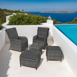 Tectake Benissa Loungeset grau