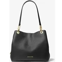 Michael Kors Hobo Bags - Michael Kors Kensington Large Aus Gekrispeltem Leder Schwarz - Gr. unisize - in Schwarz - für Damen