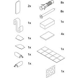 Kermi Montage-Kleinteile 2535300 für Pendeltür FI PTD
