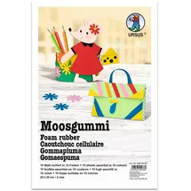 Ludwig Bähr Bastelfilz Moosgummi 2mm 20x30cm 10 Bogen 10 Farben sortiert