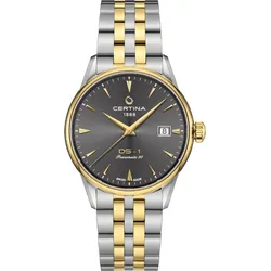 Certina DS-1 38mm C029.207.22.081.00 - anthrazit mit Sonnenschliff,bicolor silber/gelbgold - 38mm