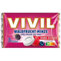 VIVIL® Waldfrucht-Minze ohne Zucker Bonbons 84,0 g