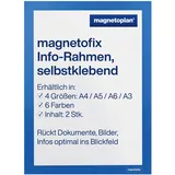 Magnetoplan Magnetrahmen selbstklebend Magnetofix blau A4, 2 St.