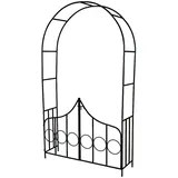Tectake Rosenbogen mit Tür 240 cm - grün