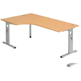 Hammerbacher Eckschreibtisch VOS82/6 Buche / Silber