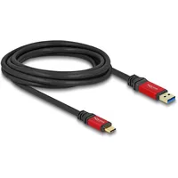DeLock USB 10 Gbps Kabel Typ-A Stecker USB-C® Stecker 3 m Rot 80619