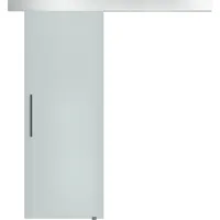 HOMCOM Glasschiebetür  Komplettset Schiebetür, Zimmertür mit Griffstange, einseitig satiniert, 2050x900mm  Aosom
