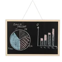 Relaxdays 4 x Kreidetafel mit Holzrahmen 40x60 cm Hellbraun,Schwarz