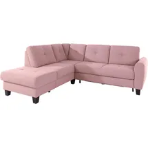 sit&more Ecksofa SIT & MORE "Varese L-Form", rosa (altrosa), B:240cm H:91cm T:214cm, Luxus-Microfaser (100% Polyester)IStruktur fein (100% Polyester)IFlachgewebe (95% Polyester, 5% Polyamid), Sofas, Ecksofa, mit Federkern, wahlweise mit Bettfunktion und Stauraum