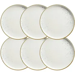 MÄSER Dessertteller 22,5 cm Weiss mit blauen Punkten 6er Set, PINTAR Blaue Punkte, 594062