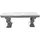 antiques wohndesign Römerbank 133 x 44 x 133 cm Grau