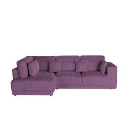 Ecksofa  in modernem Breitcord Torrino ¦ lila/violett ¦ Maße (cm): B: 300 H: 94 T: 188