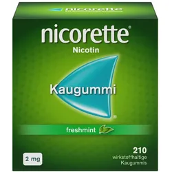 nicorette 2mg Nikotinkaugummi freshmint zur Rauchentwöhnung 210 St