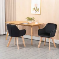 Homcom Esszimmerstuhl Samt schwarz 2er Set