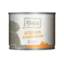 MjAMjAM Katzenfutter saftiges Huhn an leckeren Möhrchen 6 x 200 g