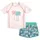 Playshoes Mädchen Zweiteiler Rash-Guard-Set, Palmen Creme, 74-80