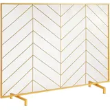 Mophorn - Vevor Funkenschutzgitter Eisen Kaminschutz 980mm Kamingitter Ofengitter Vintage Ofenschutzgitter 0–40 °c Kaminschutzgitter Kaminofen Schutzgitter Ofenschirm Gitter Gegen Funkenflug Gold
