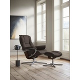 Stressless Relaxsessel STRESSLESS Mayfair Sessel Gr. Leder BATICK, Cross Base Braun, Rela x funktion-Drehfunktion-PlusTMSystem-Gleitsystem-BalanceAdaptTM, B/H/T: 79 cm x 102 cm x 73 cm, braun (brown batick) Lesesessel und Relaxsessel