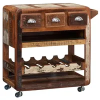 Massivmoebel24 FREEZY Servierwagen 78x48x85 mehrfarbig