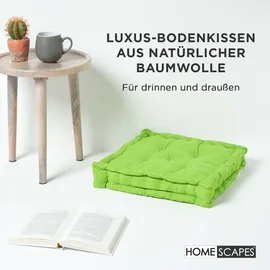 Homescapes Kissenbezug Sitzkissen 50 x 50 cm Grün