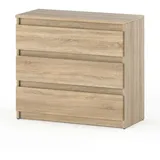 OEM Sonoma Eiche, Kommode, 80cm 3s Tv-ständer Möbel Für Wohnzimmer, Schlafzimmer