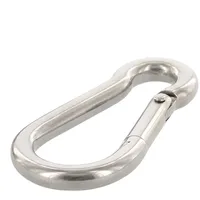  Feuerwehrkarabiner 6X60 Edelstahl A4