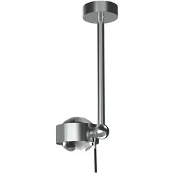 Top Light Puk Mini Side Single LED Deckenleuchte 20,4 cm | chrommatt | Linse klar / Linse klar