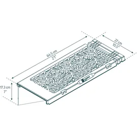 CANOPIA Regalset 10er Pack 26 x 65 cm grau