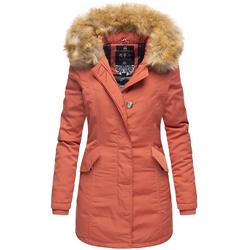 MARIKOO Damen edler Wintermantel Parka mit Kunstfellkapuze Karmaa