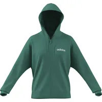 Adidas Essentials Linear French Terry Hoodie, Powder Teal/White, XS