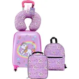 Vevor Kinderkoffer Set 2-Rollen 45,7 cm / 20 l rosa