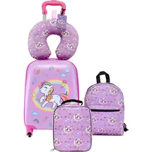 Vevor Kinderkoffer Set 2-Rollen 45,7 cm / 20 l rosa
