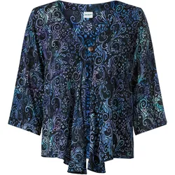 Viskose-Jacke, Muster flieder, 44/46
