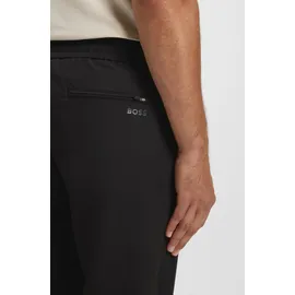 Boss Green Stretch-Hose T Flex mit elastischem Bund und Kordelzug Stretchhose Businesshose schwarz 52