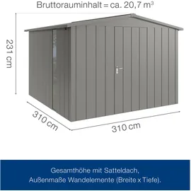 hörmann stauraumsysteme Juno JSD 3,10 x 3,10 m Graualuminium