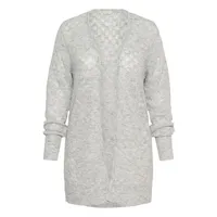 KAFFE CURVE KCloura Strickjacke Grau S