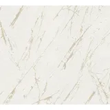 A.S. Création Vliestapete mit Marmoroptik Weiß Metallic 10,05 m x 0,53 m