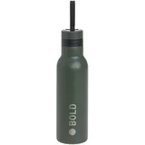 Lässig Bold Kinder Trinkflasche 500 ml Edelstahl BPA-frei doppelwandig/Double Walled Bottle Stainless Steel Bold Olive