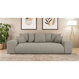 Home Affaire Big-Sofa HOME AFFAIRE "LAKESIDE 3-Sitzer Schlafsofa mit Bettkasten, Breite 256,5 cm", grau (beige), B:256,5cm H:82cm T:122cm, 100% Polyester, Sofas, Big-Sofa, Liegefläche 168,5x195 cm, hoher Sitzkomfort, Maße B/T/H: 256/122/82cm