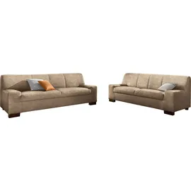DOMO collection 3-2 Garnitur 2-Sitzer + 3-Sitzer braun