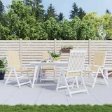 Gartenstuhlauflagen Für Hochlehner 4stk. Beige 120x50x3cm Stoff