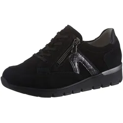Schnürschuh WALDLÄUFER, Damen, Gr. 6, schwarz, Nubukleder, Nubukleder, modisch, Schuhe